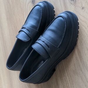 Black Leather Loafers